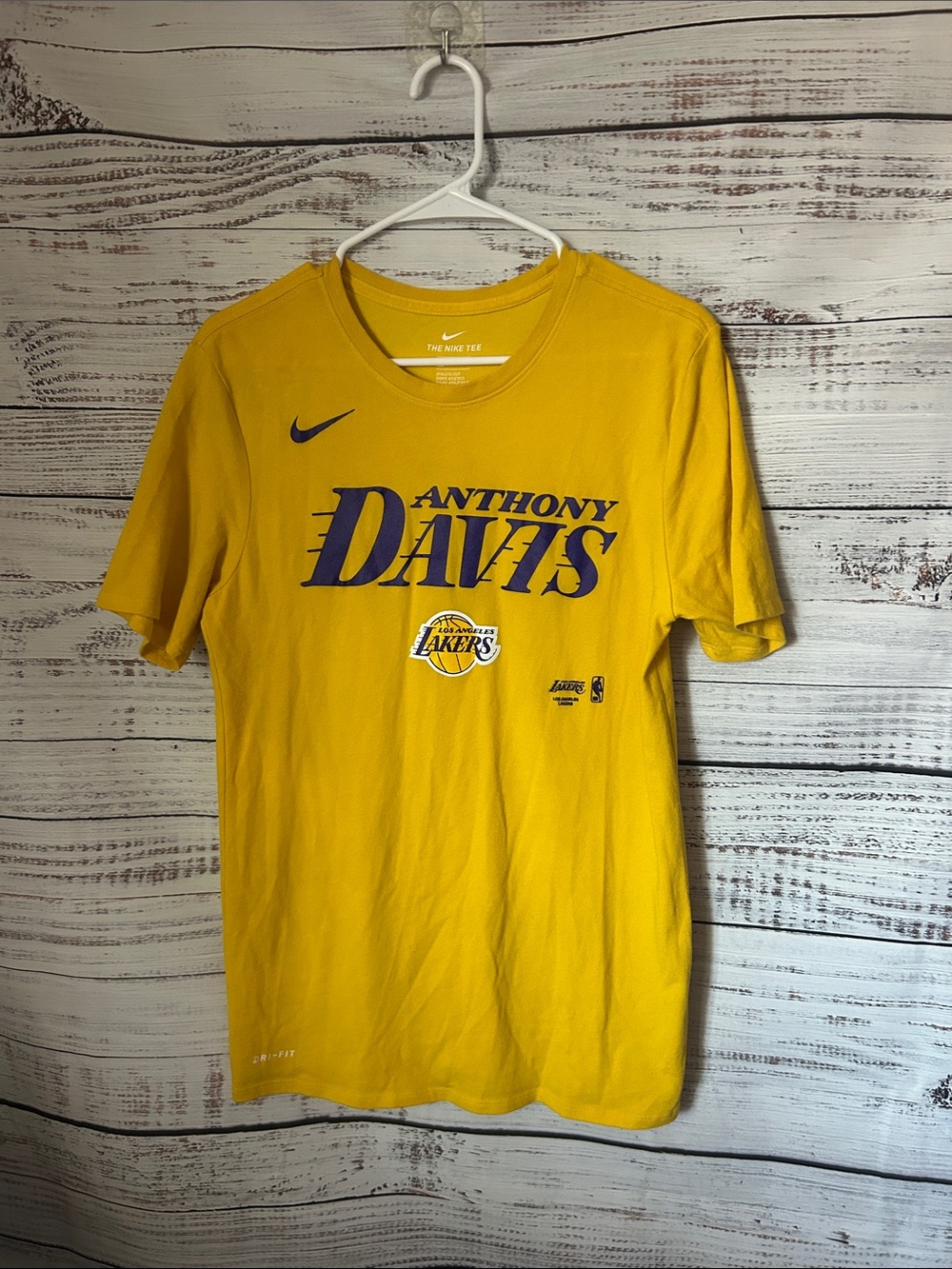 Nike Gold and Purple Anthony Davis Lakers Tee size medium